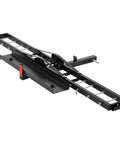 Heavy Duty Motorcycle Carrier Hitch Mount With 600 Lbs Capacity 47 Inch Longer Ramp Ratchet Straps And Stabilizer Dirt Bike
