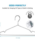 Image of a stainless steel wire coat hanger, part of a Heavy Duty Ultra Thin Space Saving 10 Pack for closet organization.