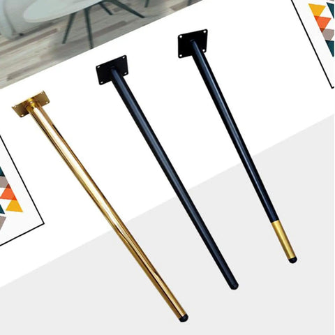 Heavy Duty Steel Table Legs Set Of Four Cone Shape Design Iron Furniture Feet Built Like A Tank For DIY Projects And Home Makeovers That Gonna Hold Heavy Loads Without Flexing Or Rusting Out, showcasing three distinct styles.