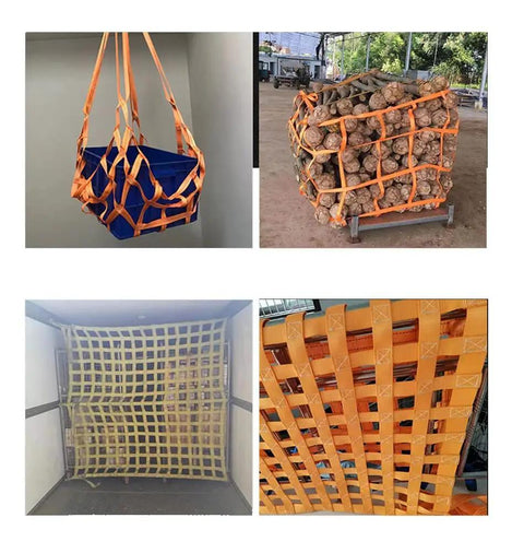 Heavy Duty Cargo Lifting Sling Built Tough With Abrasion Resistant Polyester securing materials in various transport environments.