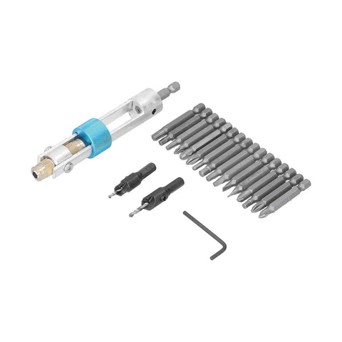 20 Piece Multi Use Fastener Tool Kit Set With Anti Rust Metal Bits In Portable Plastic Case for DIY and auto maintenance
