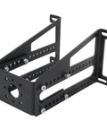 Removable aluminum model airplane motor bracket in black, designed for easy installation and universal motor fit, ideal for RC builders.