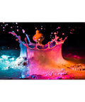 Top Shelf 46 Inch Full HD LED Backlit LCD Flat Screen Monitor For Commercial Digital Signage With Plug And Play Vesa Mount And Crisp Visuals Built For Your Daily Workflow displaying vibrant liquid splash art with colorful hues.