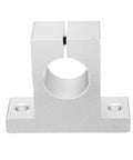 Four Pack SK20 Aluminum Linear Motion Rail Clamping Guide Support For 20mm Shaft Low Friction Corrosion Resistant High Precision Sliding Guide Kit For Multi Axis Machinery, front view