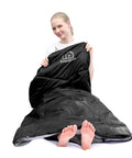 Person in XL Widened Upgraded 4 Season Camping Sleeping Bag For Adults And Kids Built Tough Waterproof Lightweight 0F Warmth
