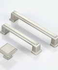 Long Cabinet Handle Set 10 Pack Brushed Satin Nickel Die Cast Zinc Solid Metal Drawer Pulls With Five Inch Center To Center