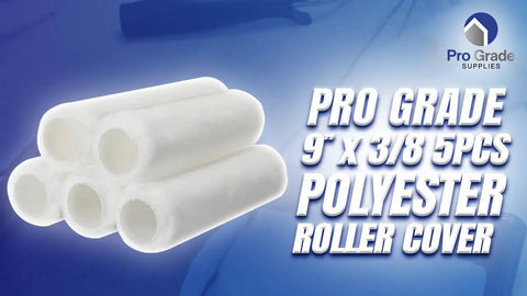 Ultimate White Nylon Paint Roller Covers For Smooth Walls Nine Inch Length Three Eighths Inch Nap Durable Washable Five Pack For Flawless Finish On Drywall And Stains