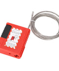 Heavy Duty Lockout Cable Lock For Electrical Gear, Adjustable 1 Meter, Quick Thread Setup, Industrial Safety Padlock System