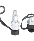 Badass Heavy Duty Hydraulic Quick Connect Coupler M16 X 15 Self Locking Check Valve Cr Plated Steel High Pressure Hose Fitting 70MPa Two Stage Seal Leak Proof Top Shelf Build For Job Sites That Need Grip And Power Zero Hassle With No Mess No Stress. M16 couplers with dust caps