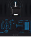 Beefy Torque Stepper Motor With 1m Cable For 3D Printers, CNC Routers, Laser Engravers, Robotics And Mechanical Arms diagram