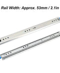 20 Inch Heavy Duty Drawer Slides With Lock For Industrial Drawers Two Pack Full Extension Ball Bearing Rails Made Of Cold Rolled Steel Built To Handle Beefy Jobs In Cabinets And Tool Chests With Smooth Operation And Locking Security, rail width 53mm