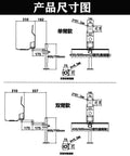 Heavy Duty Monitor And Keyboard Desk Mount System Aluminum Alloy Articulating Arm dimensions and specifications diagram.