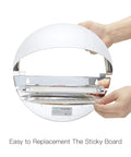 Hands replacing the sticky board in the Silent Wall Sconce Fly Light Trap Kills Mosquitoes Moths And Gnats With UV Glue Boards.