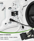Image showing Fuel Door Spring For Toyota RAV4 Corolla Matrix Yaris And Lexus ES GS IS Models Replacement Gas Cap Spring Clip OEM 77360 30070 77360 30030 Easy Install Car Accessories installed in a fuel filler door.