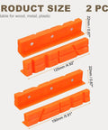 Dual Size 5 Inch And 6 Inch Rubber Magnetic Vise Jaw Pads With V-Shaped Soft Jaws And Anti-Scratch Vise Covers Orange