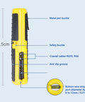 ZPSHYD Automatic Pen Type Wire Stripper Pliers, 12.5 cm, yellow ABS body with metal pen buckle, safety features, anti-slip grip.