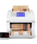 Fast Mixed Currency Money Counter That Handles US Dollars Euros Canadian Dollars British Pounds And Mexican Pesos With Quick Counting And 5 Point Counterfeit Detection UV MG IR DD MT DBL HLF CHN S6500 displaying Canadian currency