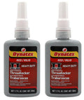 Two bottles of Red High Strength Threadlocker For Large Fasteners With Permanent Lock Anaerobic Cure That Locks Tight Without Air Vibration And Solvent Resistant Two Pack For Heavy Duty Assemblies, size 50ml each