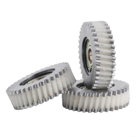 Close-up of Three Pcs Lightweight 36T Planetary Gears with 608 Bearings for electric and folding bikes, nylon durable parts.