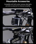 Out Front Bike Computer Mount For Roadies Universal Front Mount Fits Garmin Wahoo Bryton with GoPro and light attached on handlebars
