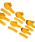 Yellow Tire Changer Inserts Kit With Front Upper And Rear Lower Nylon Demount Heads, Wheel Rim Edge Protector, Plastic Guard Set For Mount Duck Head, 6 Pairs 12 Pieces Pro Grade Heavy Duty