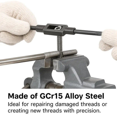 5/8-18 Inch HSS Tap And Die Set With GCr15 Alloy Steel Hex Die For Right Hand Thread Repair In Metalworking And Machinery