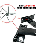 Dang Tough Heavy Duty 4 Inch Black Tee Hinges For Barn Gates And Fences Rustproof Wrought Iron Hardware with 270 degree rotation.