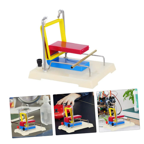 Electromagnetic Science Kit For School Labs With Coil showing coil and frame with colorful components for classroom demos.