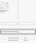 Heavy Duty Commercial Cotton Dust Mop, 60 Inch Wide Floor Sweeper For Warehouses And Gyms, showing cotton fibers and dimensions.