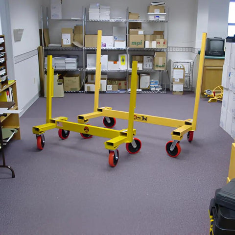 Heavy Duty Material Handling Cart Featuring A Rock Solid 4000 Lb Load Capacity And Beefy 18 Inch Stacking Deck For Hauling Drywall Or Sheetrock Like A Champ On Tight Job Sites Made In Usa