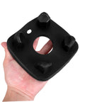 Two Pack Rubber Centering Pads Replacement For Blenders And Food Processors, black rubber pad with 4 feet and center hole