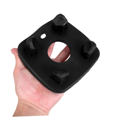 Two Pack Rubber Centering Pads Replacement For Blenders And Food Processors, black rubber pad with 4 feet and center hole