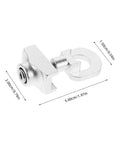Adjustable Aluminum Alloy Bike Chain Tensioner Tool 2 Piece Set For Folding Bikes with dimensions shown in silver finish.