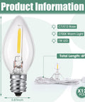 Lit 24 Pack LED Light Bulb Cords Kit With Switch 6 Ft Warm White Wire Salt Lamp Style with bulb size and features.