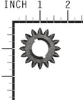Genuine Pinion Gear Replacement for Outdoor Power Equipment Models 693059, 280104 and 693058 with scale for size reference