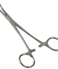 Curved Precision Kelly Forceps Locking Tweezers Clamp, 5.5 Inch Stainless Steel Medical Grasp Tool For Doctors, Nurses, EMTs And Home Use, Fine Tip, Strong Locking Mechanism For Delicate Small Item Clamping, curved stainless steel