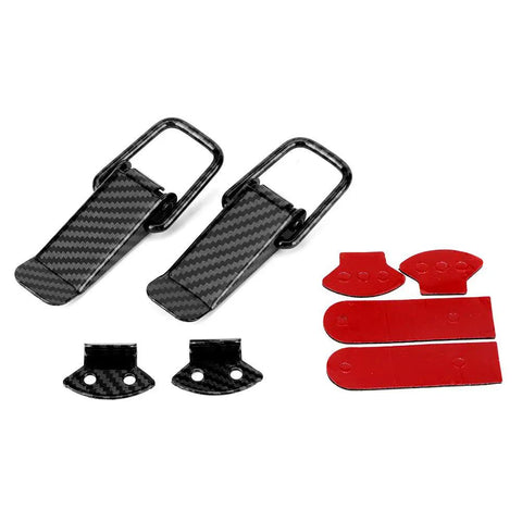 Quick Release Hook Lock Clip For Cars And Trucks, Universal Fit With Carbon Fiber Texture Hood Fastener, Secure Lock components