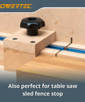 Double Cut Profile T Track And Knob Kit For Woodworking Jigs, 24 Inch Universal T Track Bars, 7 Star Knobs, Bolts And Washers