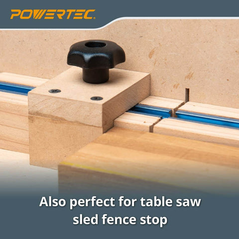 Double Cut Profile T Track And Knob Kit For Woodworking Jigs, 24 Inch Universal T Track Bars, 7 Star Knobs, Bolts And Washers