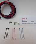 Top Grade USA Assembled Transmission Air Line Kit For Mack Trucks Featuring Three 10 Foot Colored Hoses And Swivel Push In Fittings, coiled kit