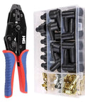 Ratcheting Spark Plug Wire Crimping Tool Kit For Ignition Cables With 24 Spark Plug Terminals And 24 Boots Fits Up To 8.5mm Wires