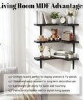 Heavy Duty 3 Tier Engineered Wood Storage Shelf And Display Rack for living room with decorations