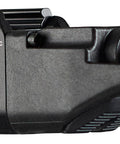 Side view of TLR RM 1 500 Lumen Low Profile Rail Mounted Tactical Light Rugged With Rail Locating Keys And CR123A Battery For Long Guns