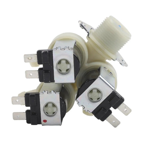 Pro Grade Smart Washing Machine Water Inlet Valve AC 220V With Dope Precise Water Control And Electromagnetic Smart Opening And Closing For Stable Drum Fill, Adjustable Hot And Cold Inflow To Prevent Overflow And Underfill, 3-way plastic valve