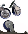 Heavy Duty Swivel Caster Wheels With Brakes For Furniture And Workbenches, Quiet Polyurethane Castors With 360 Degree Top Plate