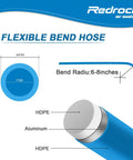 Diagram of Rapid Air System Three Quarter Inch By 100 Ft Piping Kit with flexible bend hose details