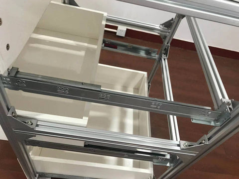 Undermount Drawer Slides 24 Inch Six Pairs Soft Close Full Extension Concealed Runners Easy Install With Rear Brackets SGCC Steel