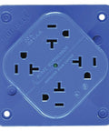 Top Shelf 20 Amp Blue Commercial Receptacle Wall Outlet Built for the Daily Grind Heavy Duty Electrical Power Socket Non Tamper Resistant Face Plate