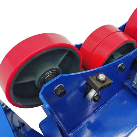 Beefed Up Workhorse Wheel Welding Tank Turning Rolls With Linkage Roller And Welding Positioner For Welding Equipment Support 3000 Kg Load Capacity 70 To 1200 Mm Diameter Range 370W Motor Adjustable Speed 150 To 1000 Mm Min. red rollers