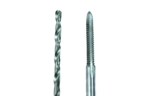 4-40 NC Pro Grade Machine Screw Tap And 43 Wire Gauge High Speed Steel Drill Bit Set For Metalworking Aluminum To Cast Iron